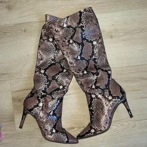 Knee high leather boots